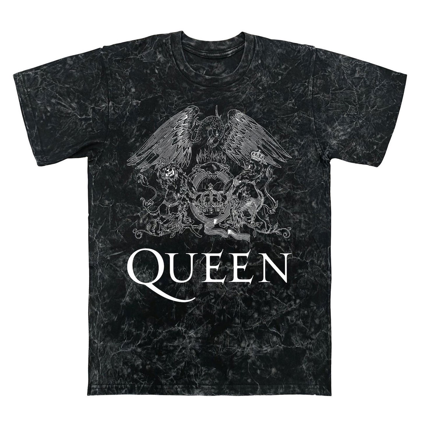 Queen Classic Crest Snow Wash Tee Vintage T-shirt Front