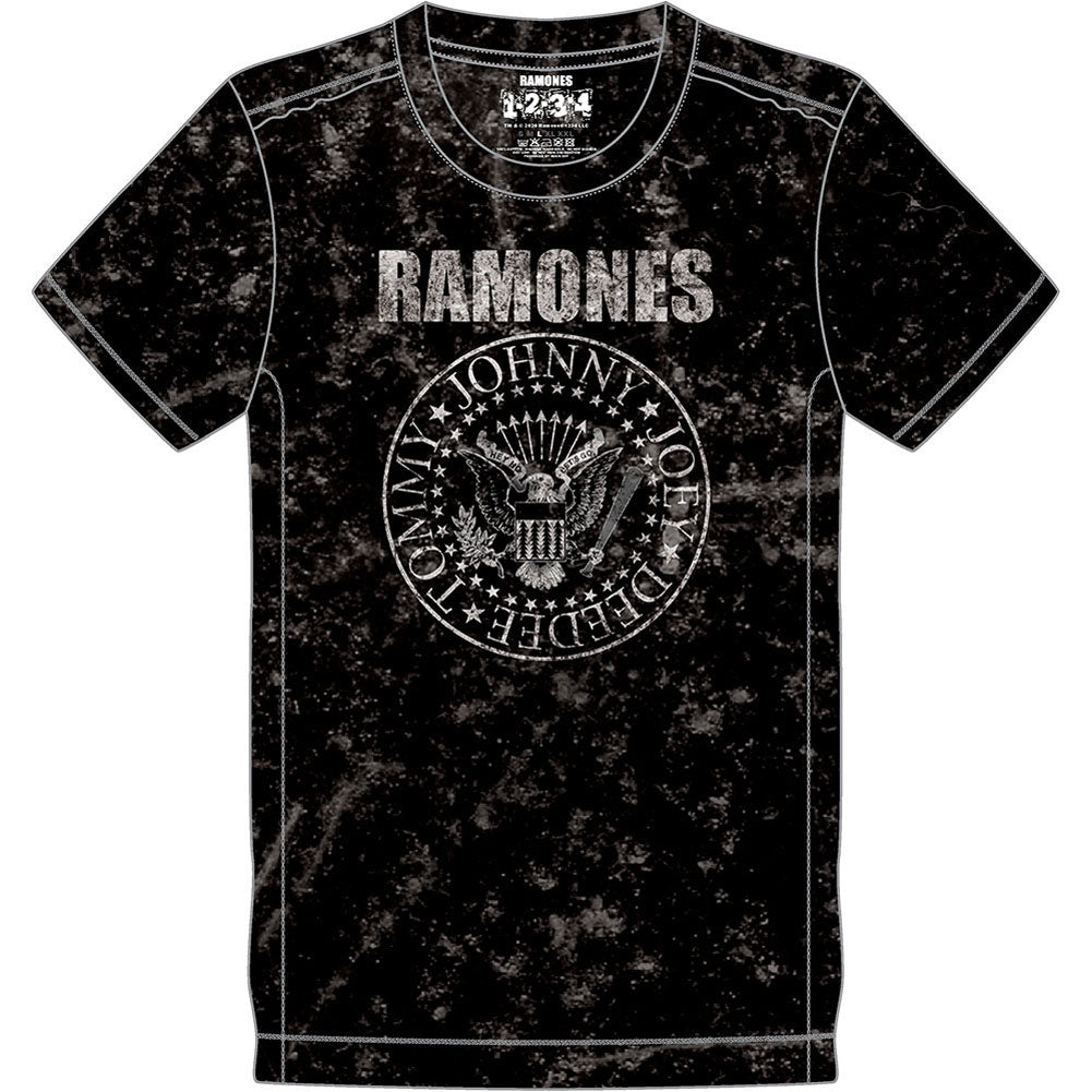 Ramones Presidential Seal Snow Wash Tee Vintage T-shirt Front