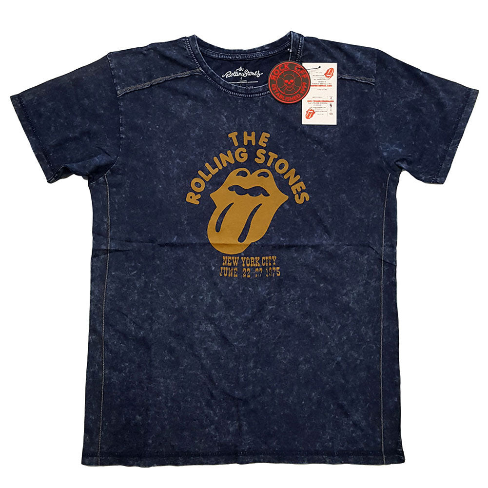 Rolling Stones NYC '75 Snow Wash Tee Vintage T-shirt Front