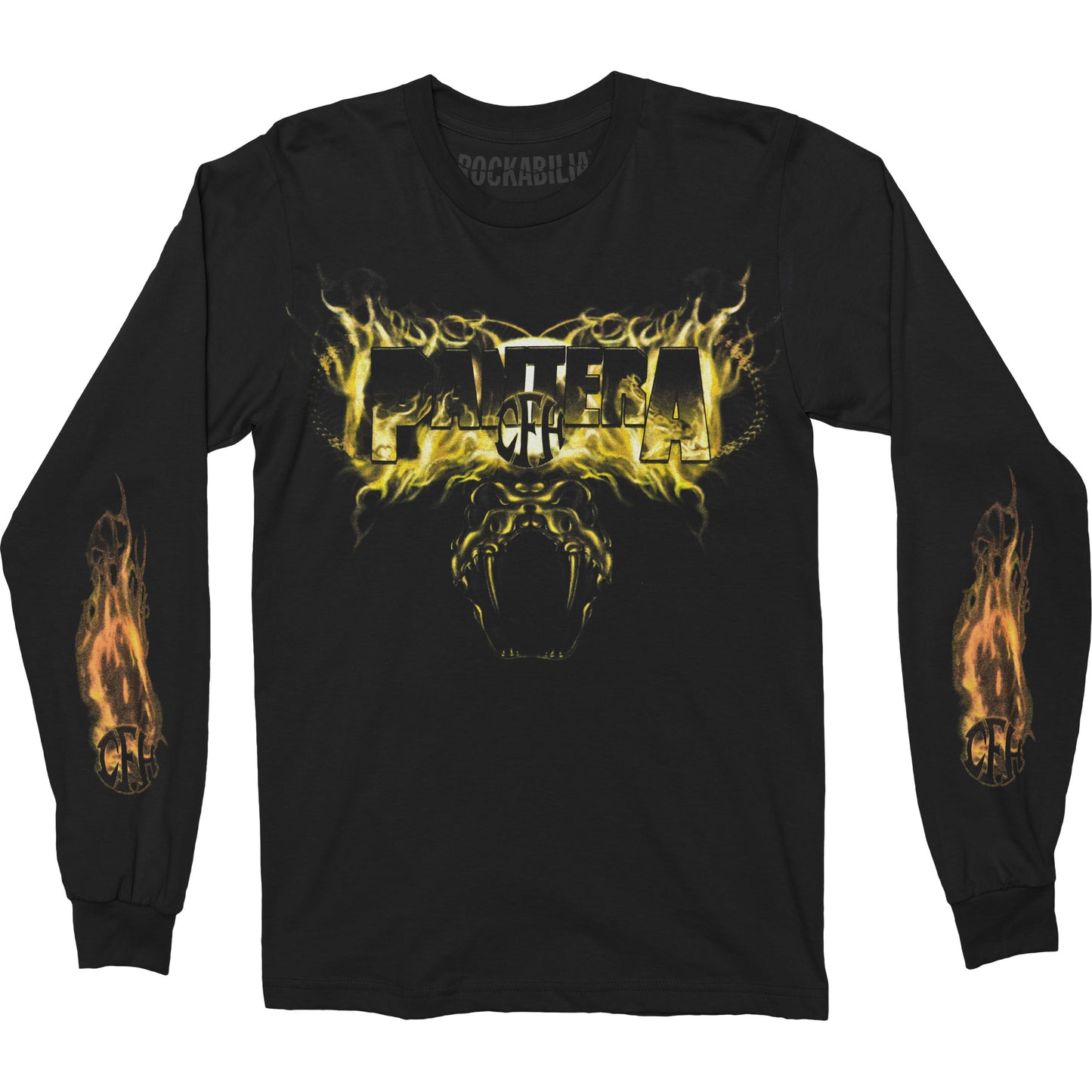 Pantera Snake In Flames LS Tee Long Sleeve Front