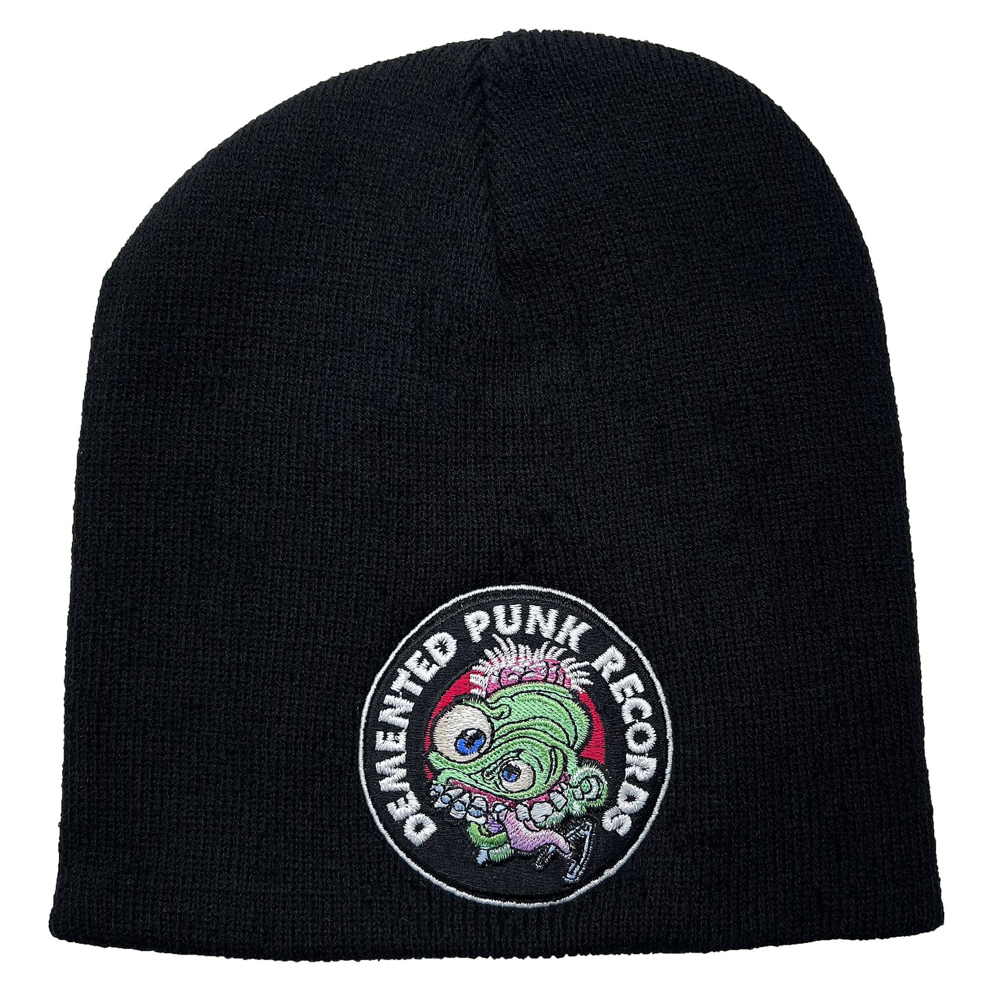 Demented Punk Records Logo Beanie Front