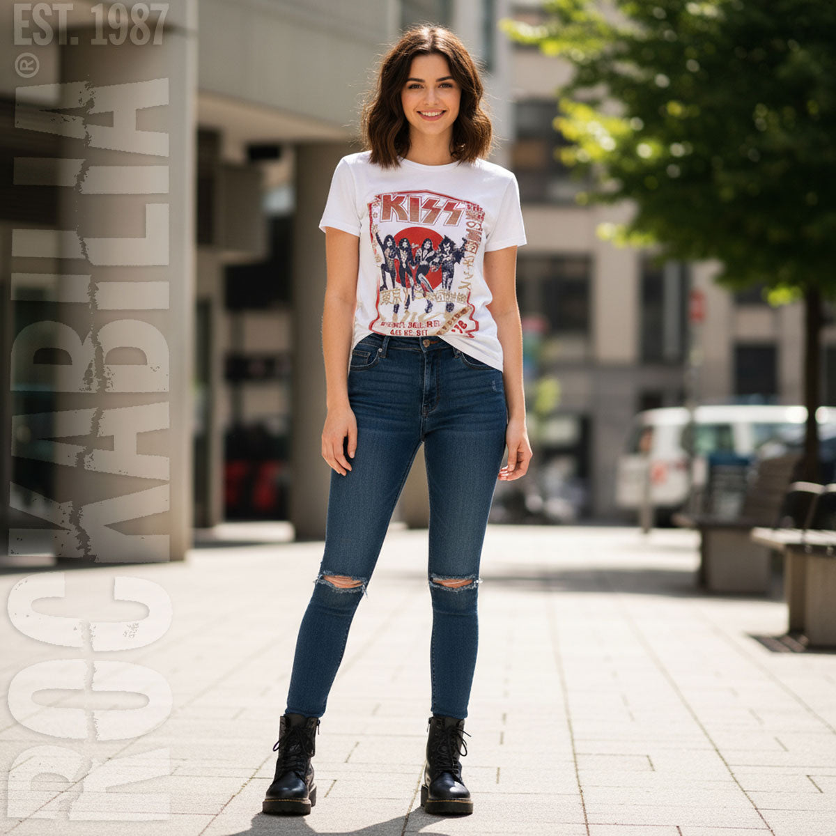 KISS Destroyer Tour '78 Ladies T-Shirt Junior Top Alt 2