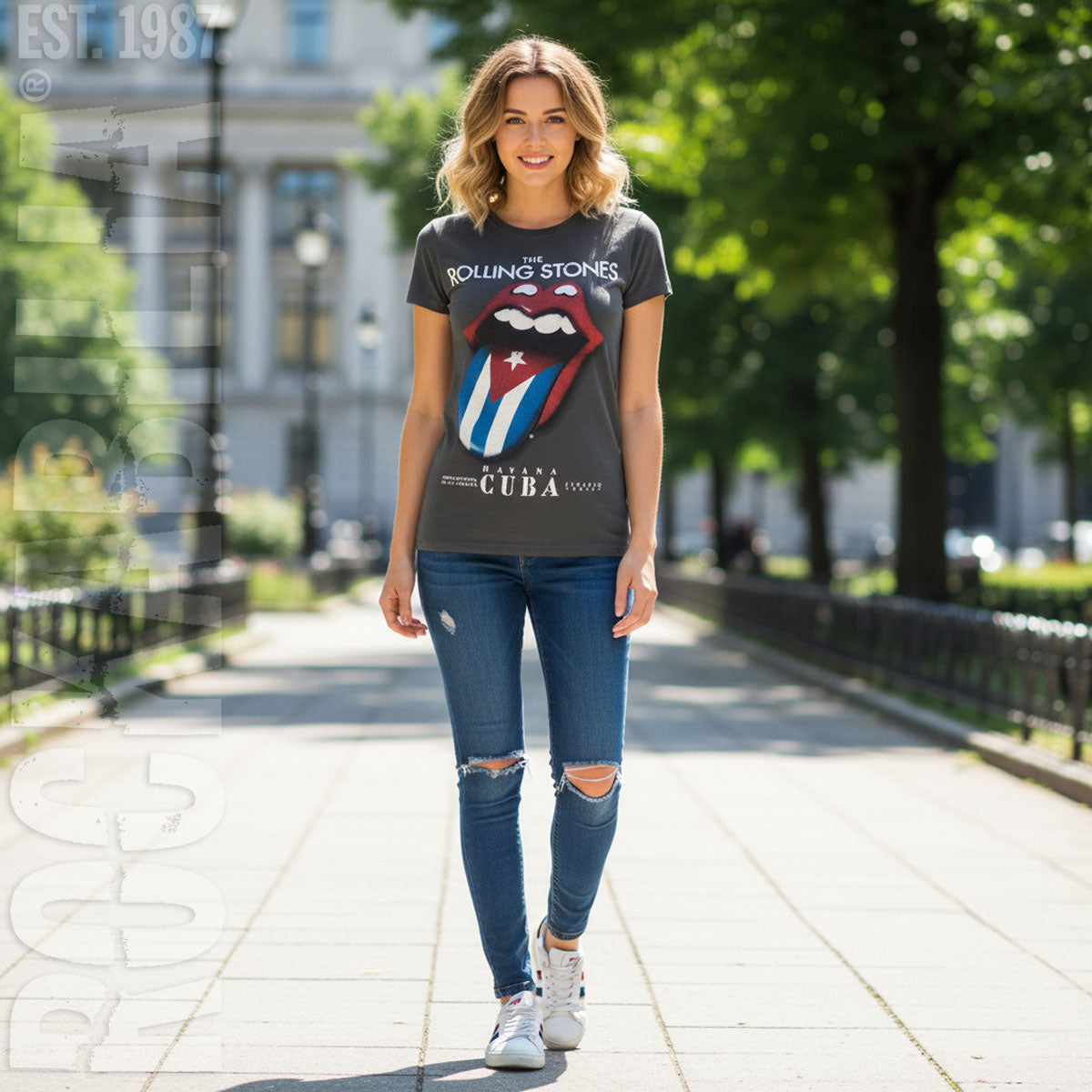 Rolling Stones Havana Cuba Ladies Tee Junior Top Alt 2