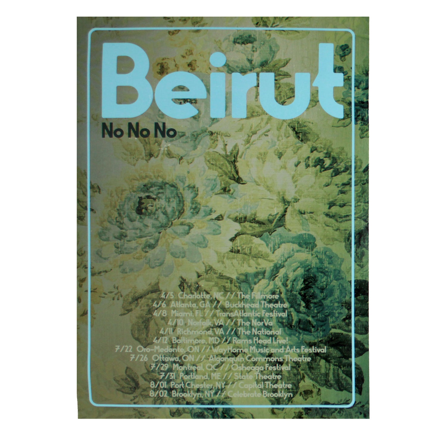 Beirut Concert Promo Poster Front
