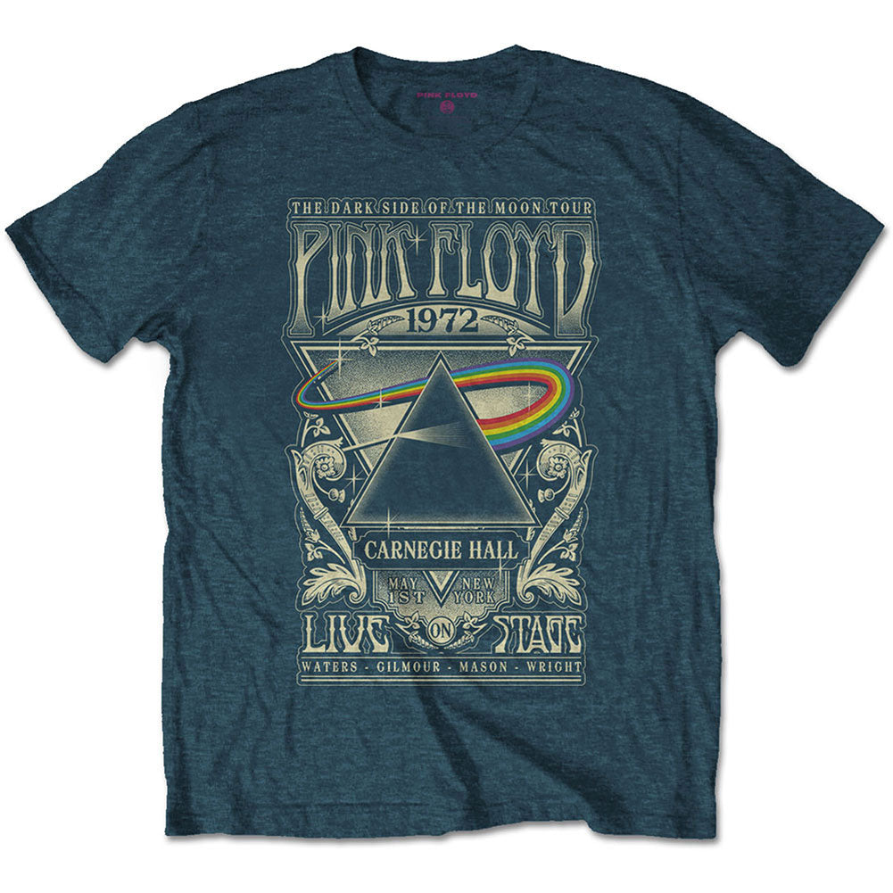 Pink Floyd Carnegie Hall Poster Slim Fit T-shirt Front
