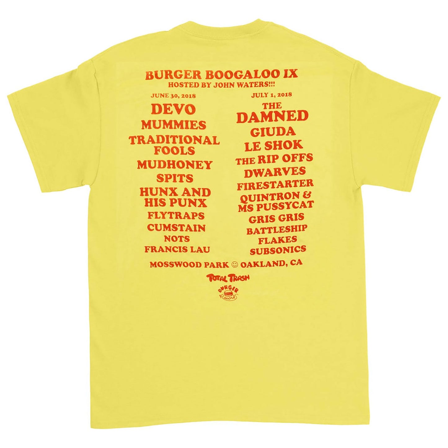 Burger Records T-shirt Back