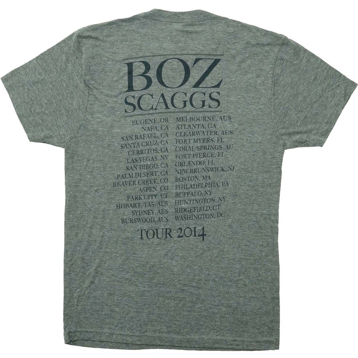 Boz Scaggs 2014 Tour Slim Fit T-shirt Back