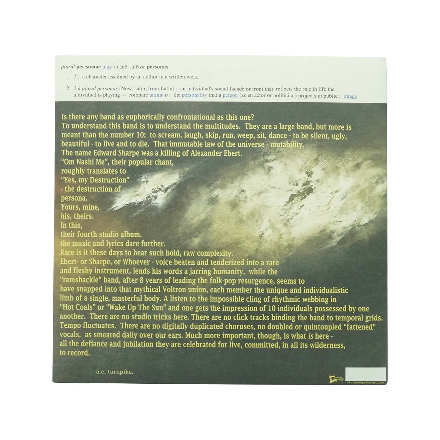 Edward Sharpe & The Magnetic Zeros Person A Vinyl Back