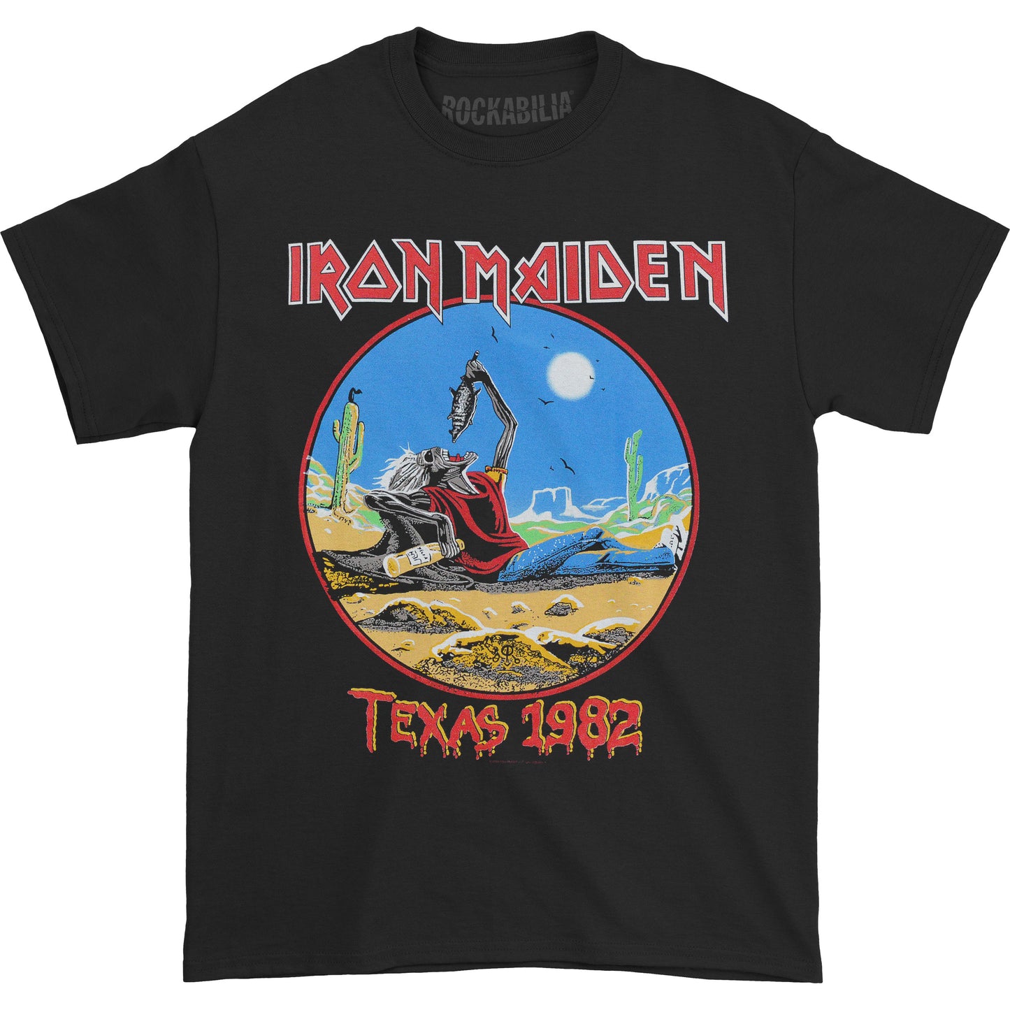 Iron Maiden The Beast Tames Texas (Back Print) Slim Fit T-shirt Front