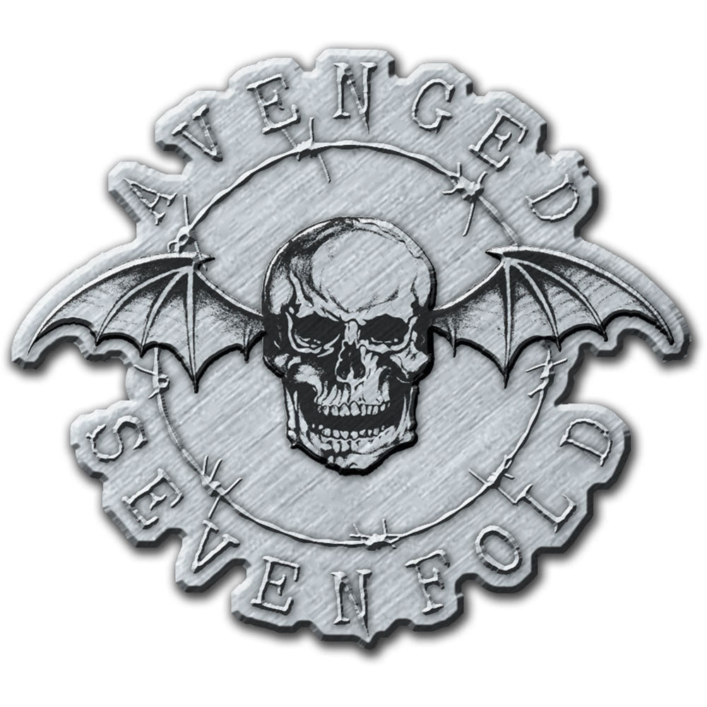 Avenged Sevenfold Death Bat Pewter Pin Badge Front