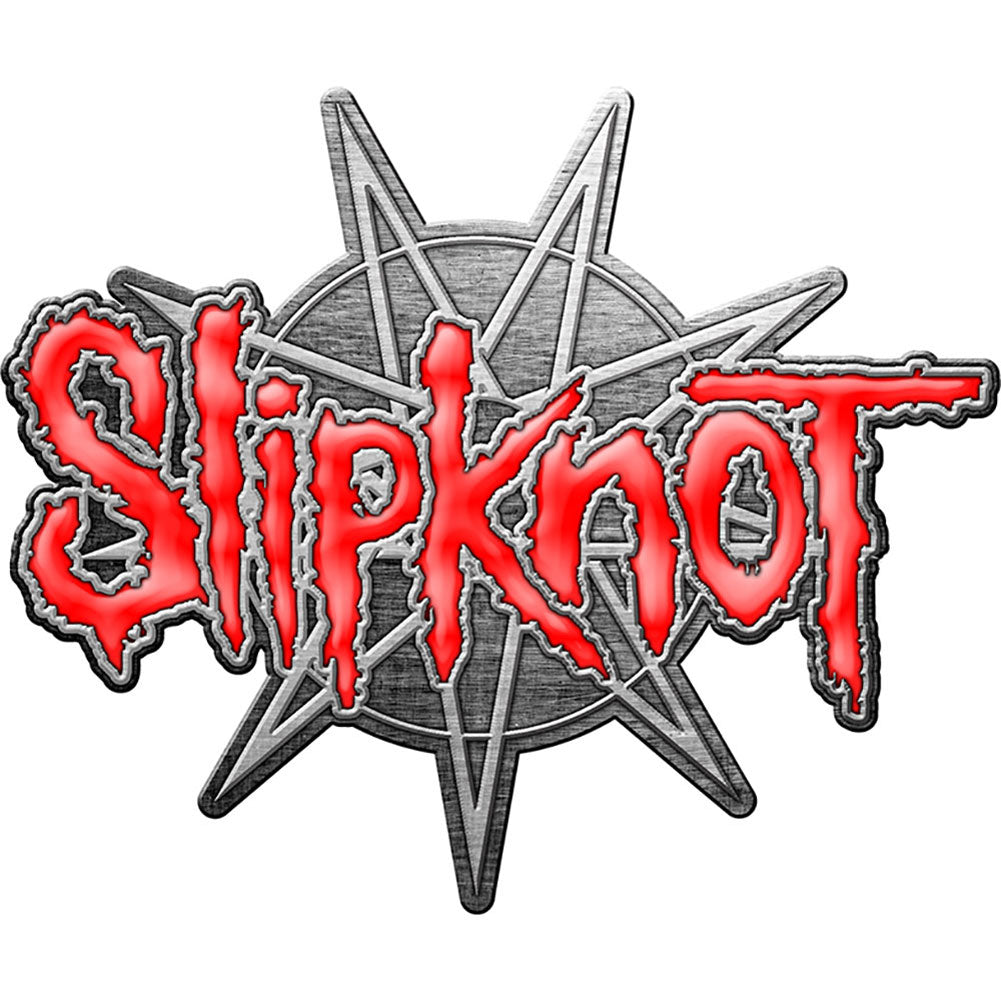 Slipknot 9 Pointed Star Pewter Pin Badge Front