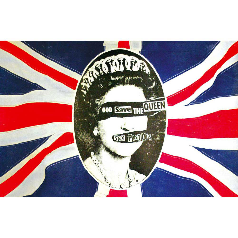 Sex Pistols God Save The Queen Poster Flag Front