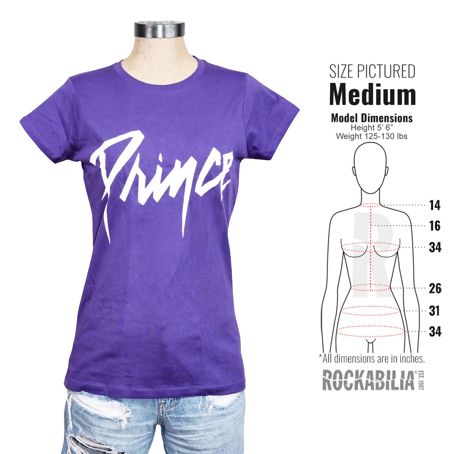 Prince Logo Ladies T-Shirt Junior Top Alt 3