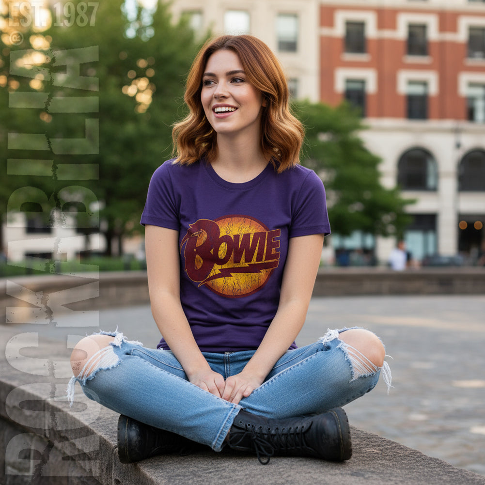 Vintage Diamond Dogs Logo Ladies T-Shirt Junior Top