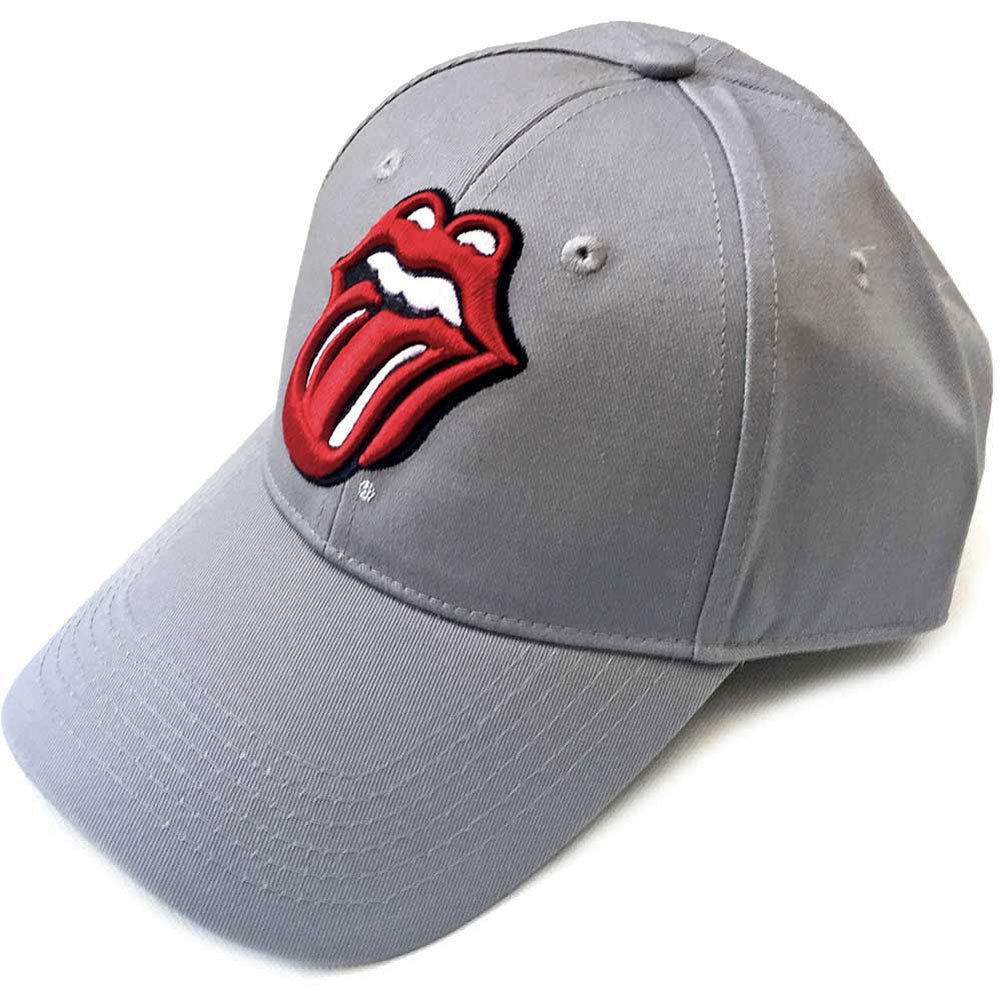 Rolling Stones Classic Tongue (Grey) Baseball Cap Front