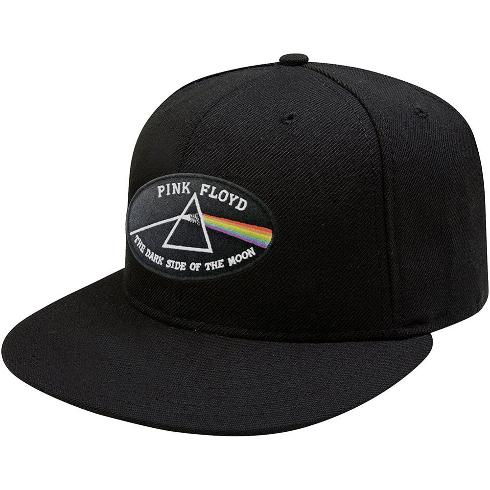 Pink Floyd The Dark Side of the Moon Black Border Snapback Baseball Cap Front