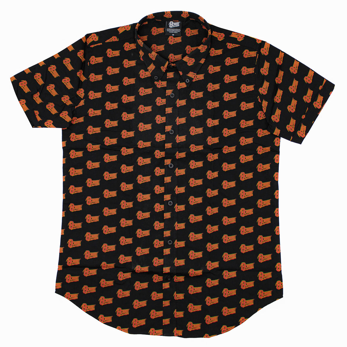 David Bowie Logo Pattern (All Over Print) Dress Shirt Front