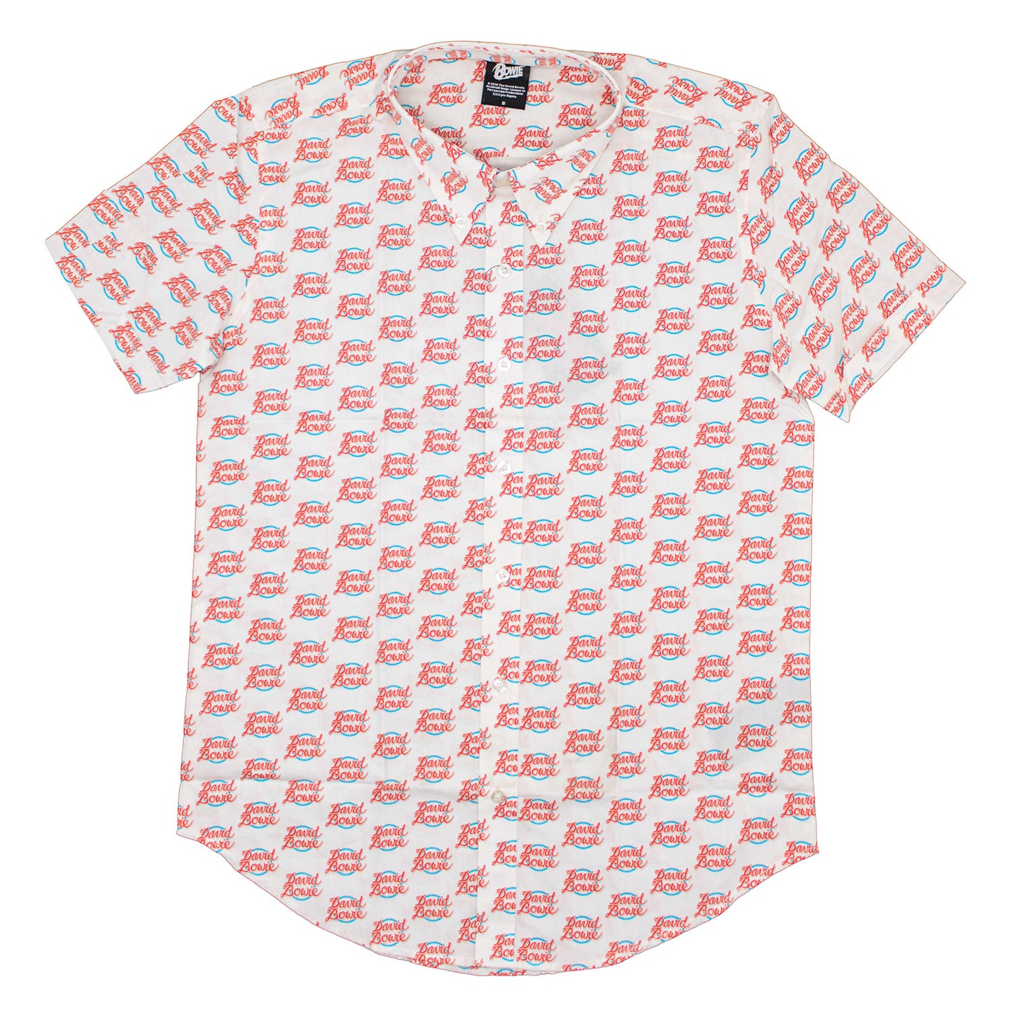 David Bowie Logo Pattern (All Over Print) Dress Shirt Front