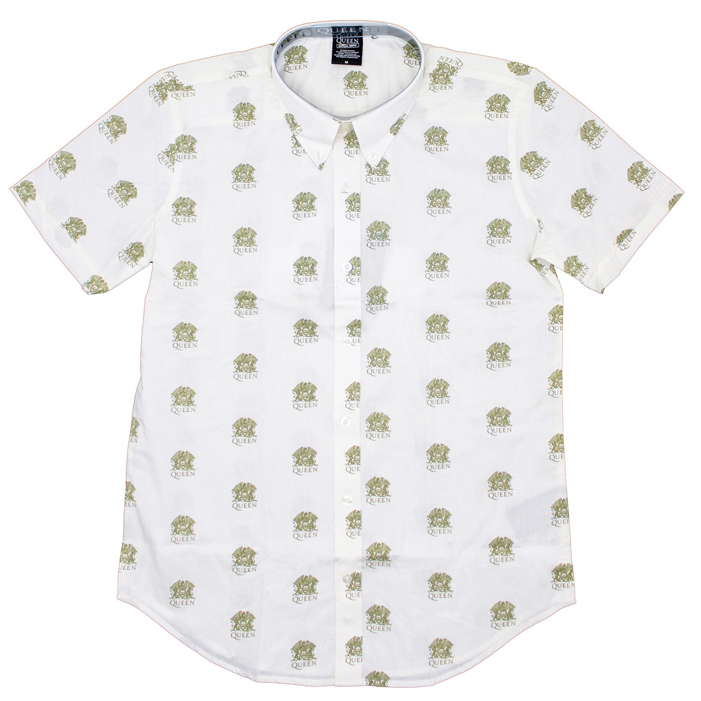 Queen Crest Pattern (All Over Print) Dress Shirt Front