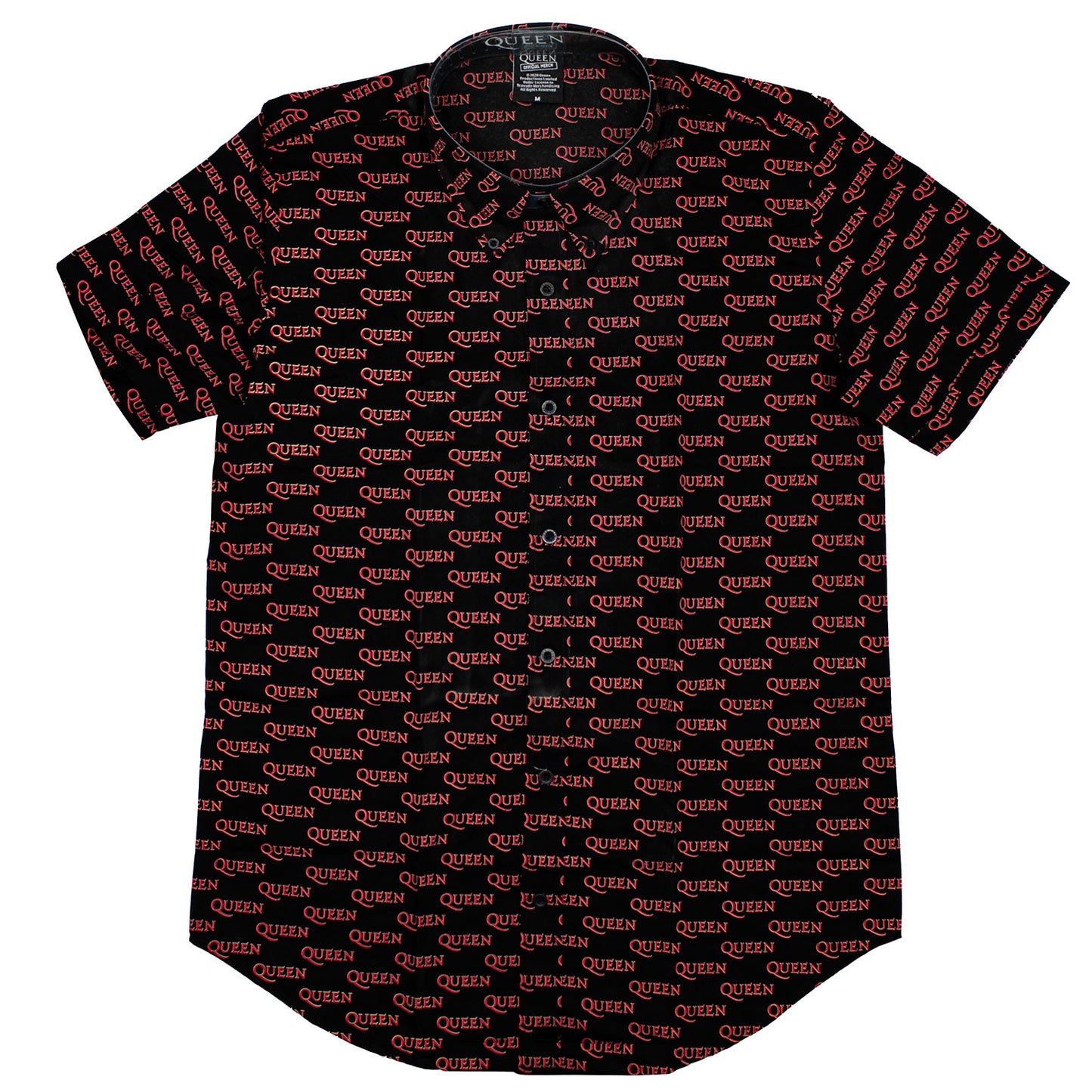 Queen Logo Pattern (All Over Print) Dress Shirt Front