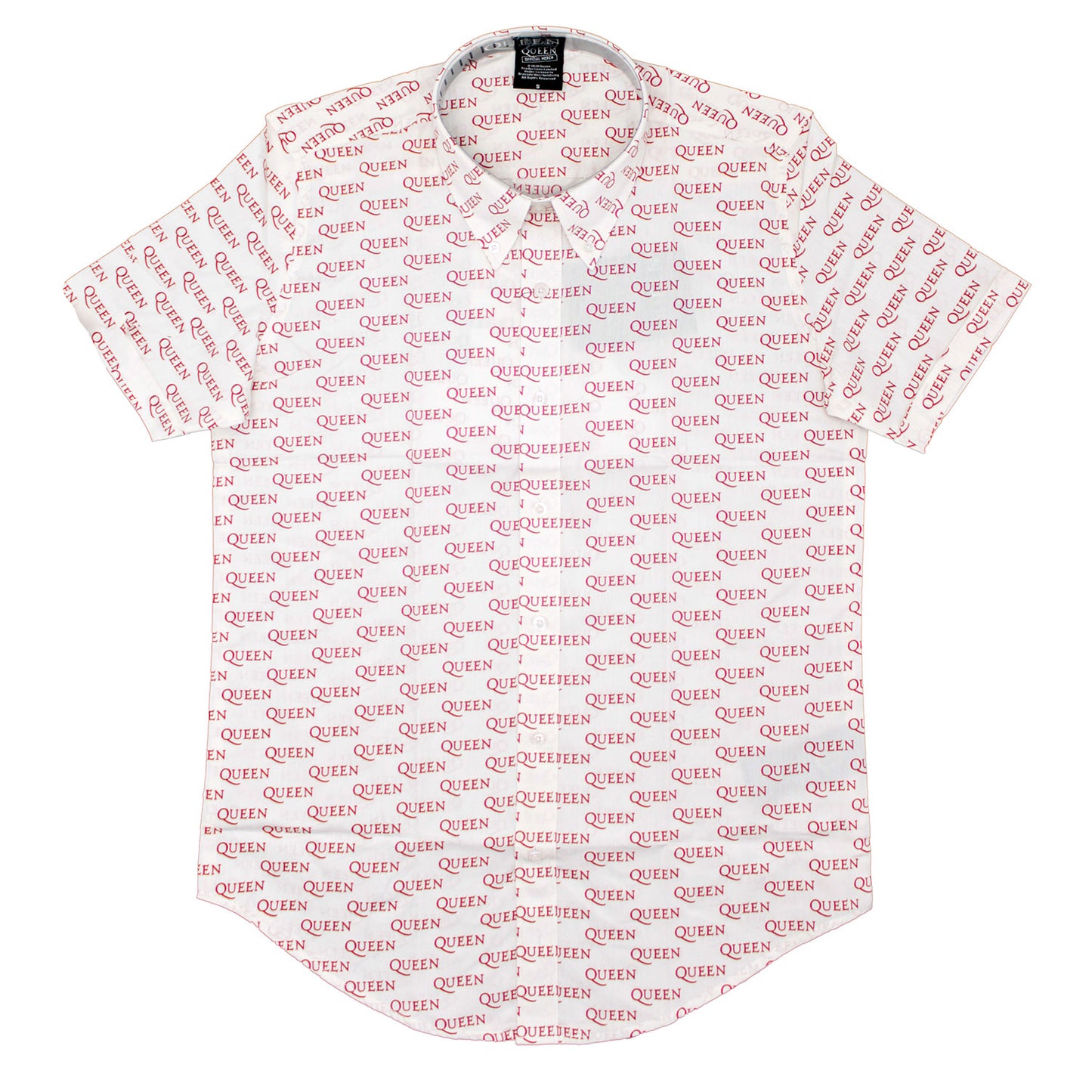 Queen Logo Pattern (All Over Print) Dress Shirt Front