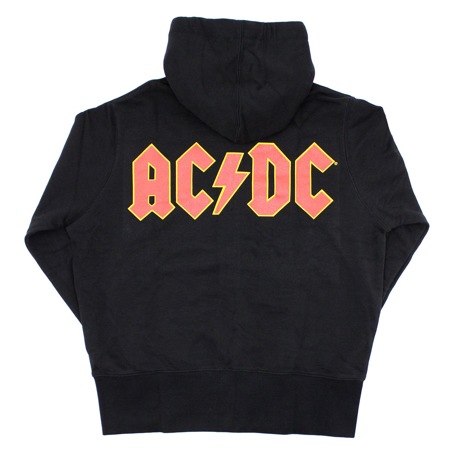 AC/DC Logo (Back Print) Ladies Zipped Hoodie Junior Top Back
