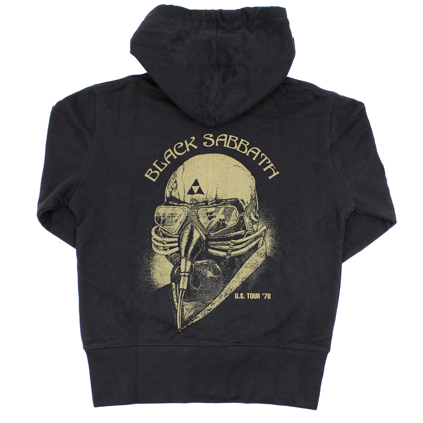 Black Sabbath Tour 1978 (Back Print) Ladies Zipped Hoodie Junior Top Back