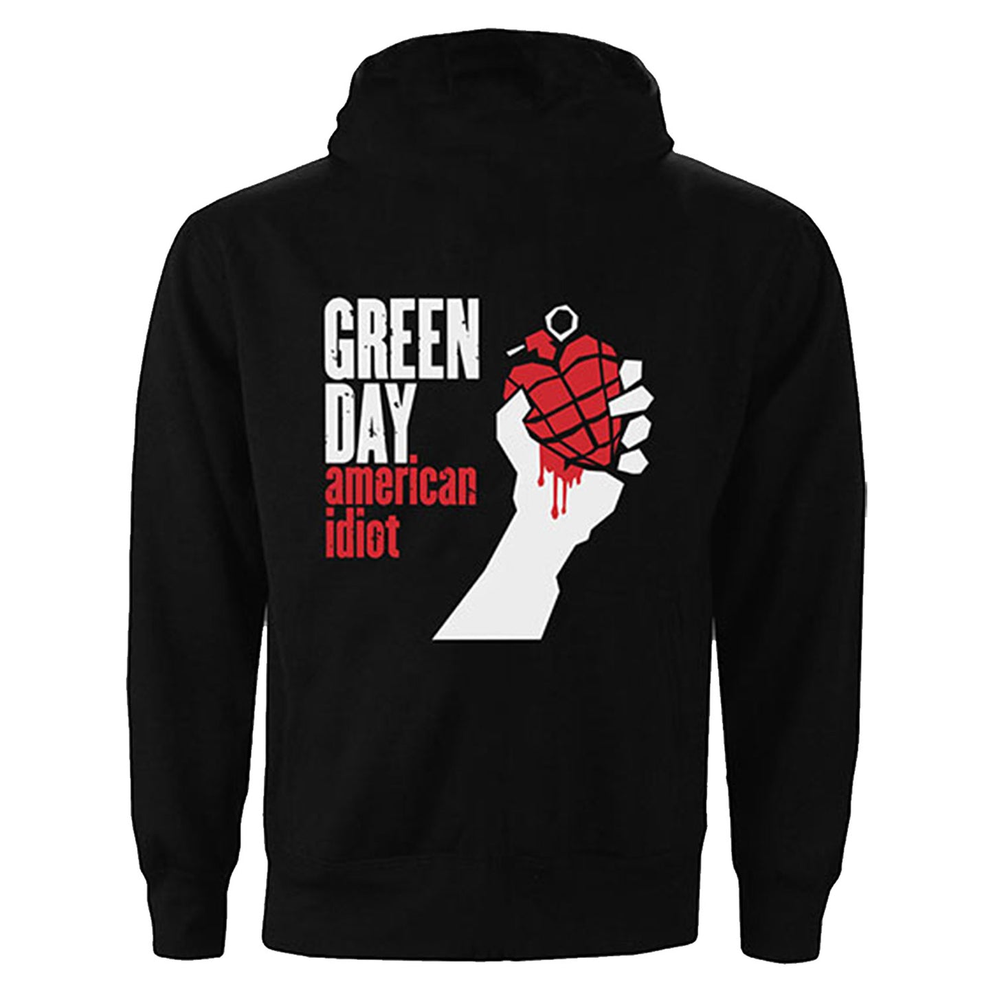 Green Day American Idiot (Back Print) Ladies Zipped Hoodie Junior Top Back
