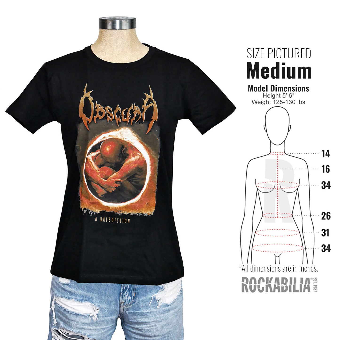 Obscura A Valediction Ladies Short Sleeve Tee Junior Top Alt 3