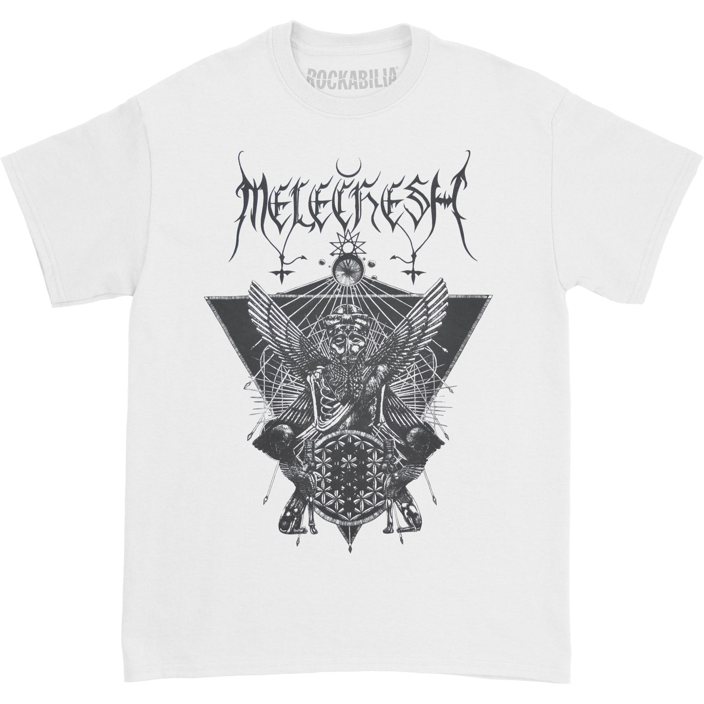 Melechesh Triangular Wings White T-shirt Front