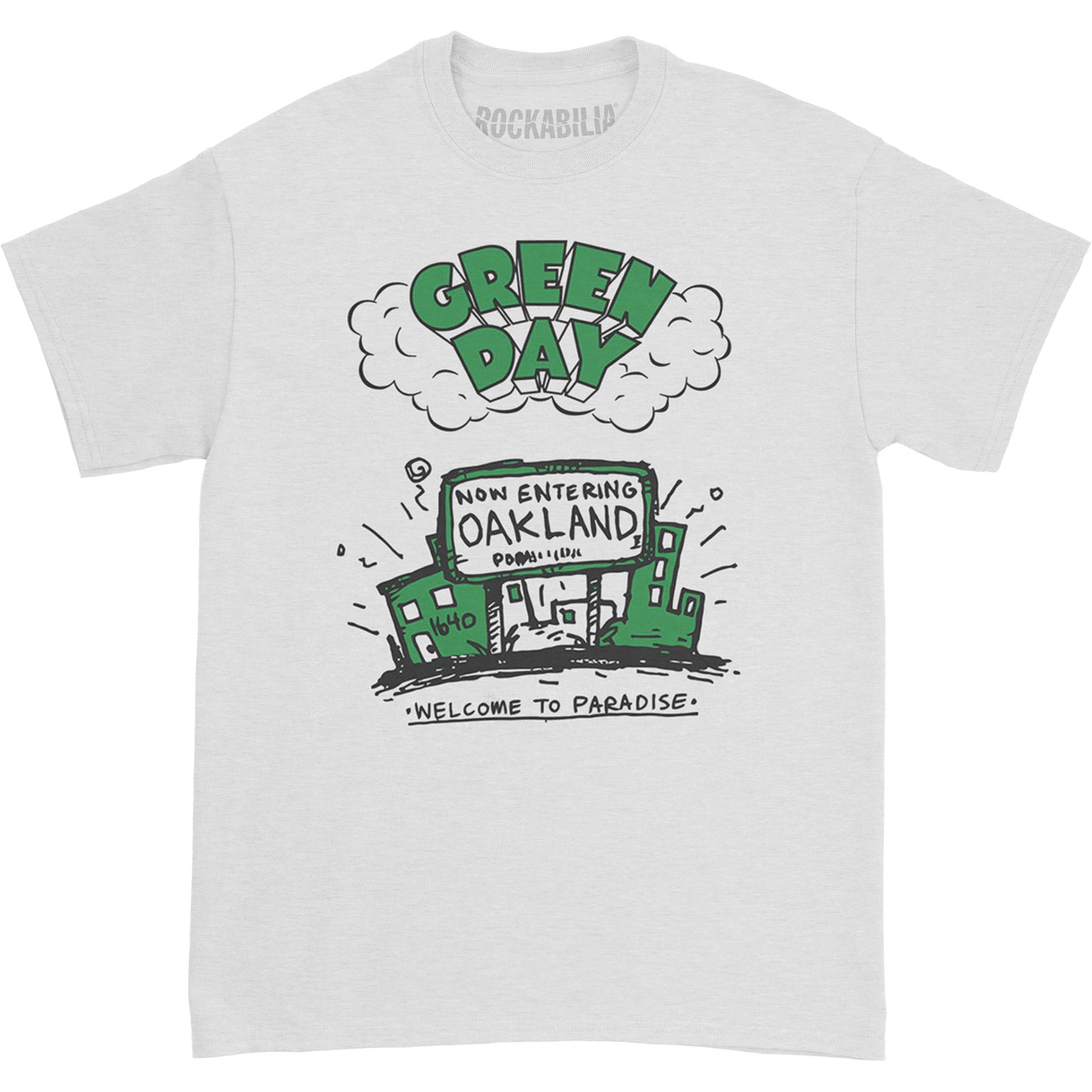 Green Day Welcome to Paradise Slim Fit T-shirt Front