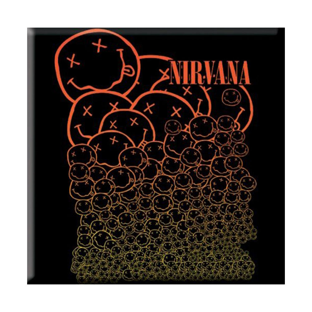 Nirvana Cascading Smileys Magnet Front