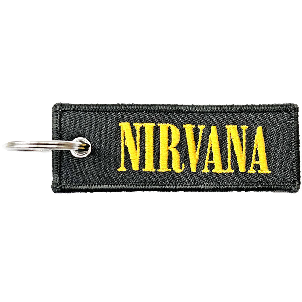 Nirvana Logo (Double Sided Patch) Embroidered Key Chain Front
