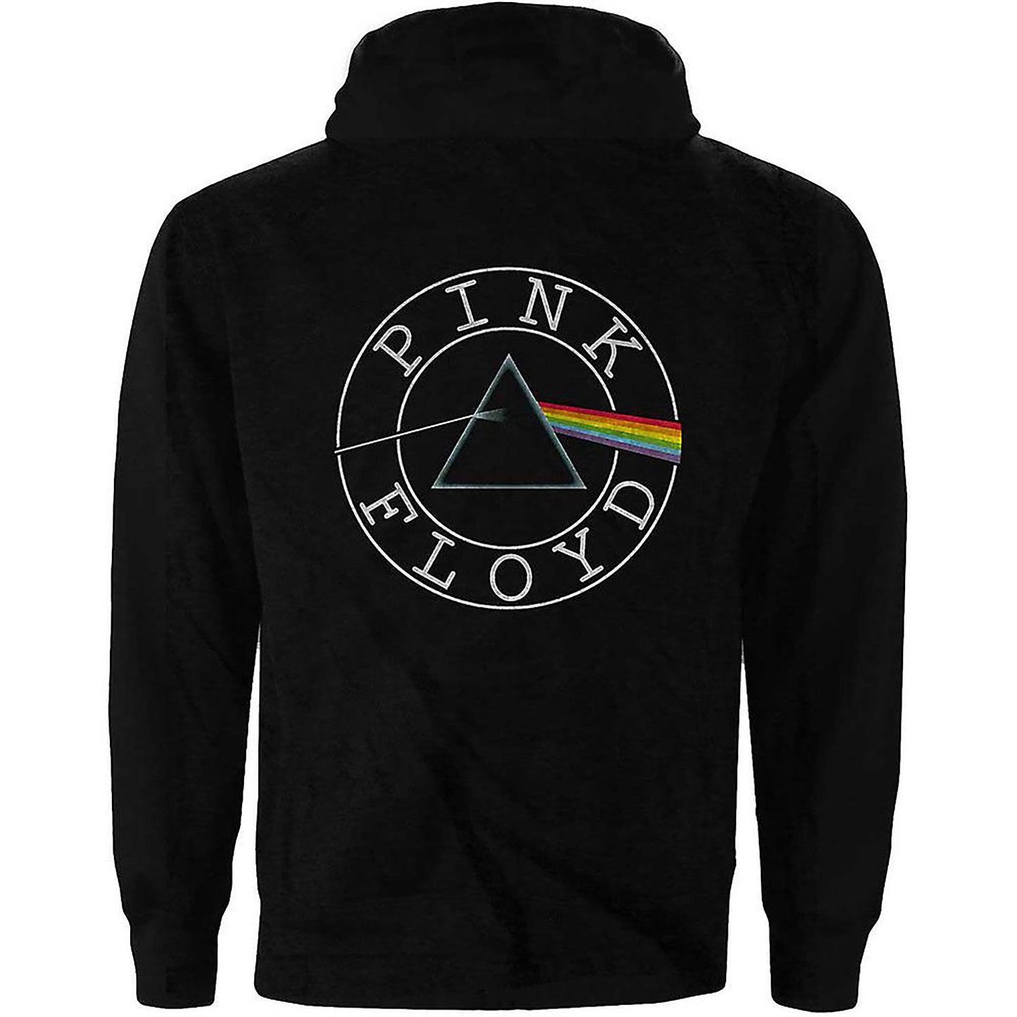 Pink Floyd Circle Logo (Back Print) Ladies Zipped Hoodie Junior Top Back