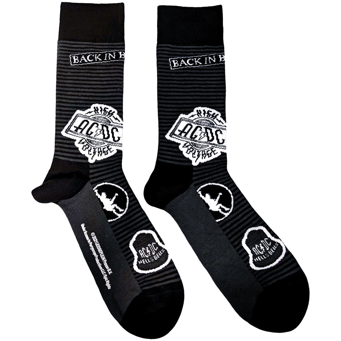 AC/DC Icons (US Men's Shoe Size 8 - 12) Socks Front