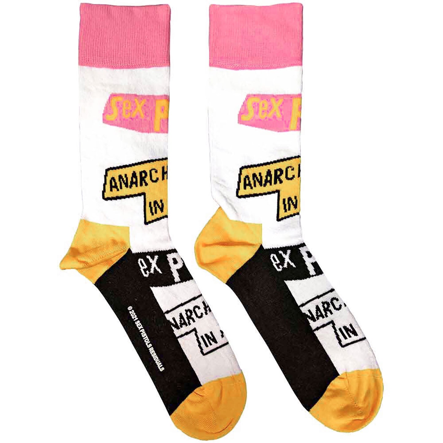 Sex Pistols Anarchy In The UK (US Men's Shoe Size 8 - 12) Socks Front