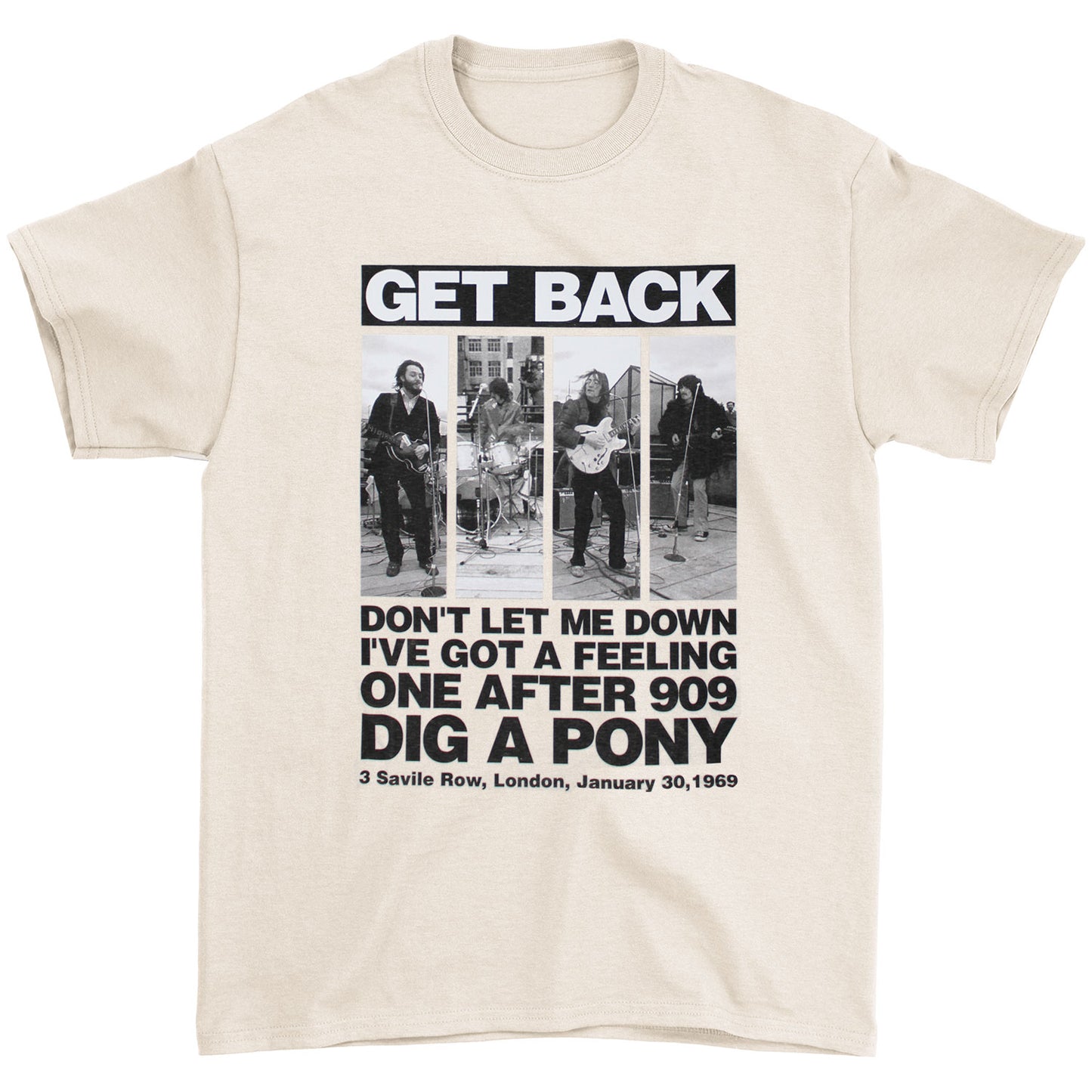Beatles Rooftop Panels Slim Fit T-shirt Front