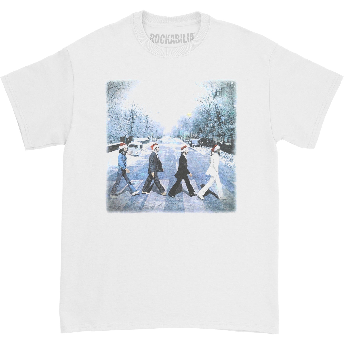 Beatles Abbey Christmas Slim Fit T-shirt Front