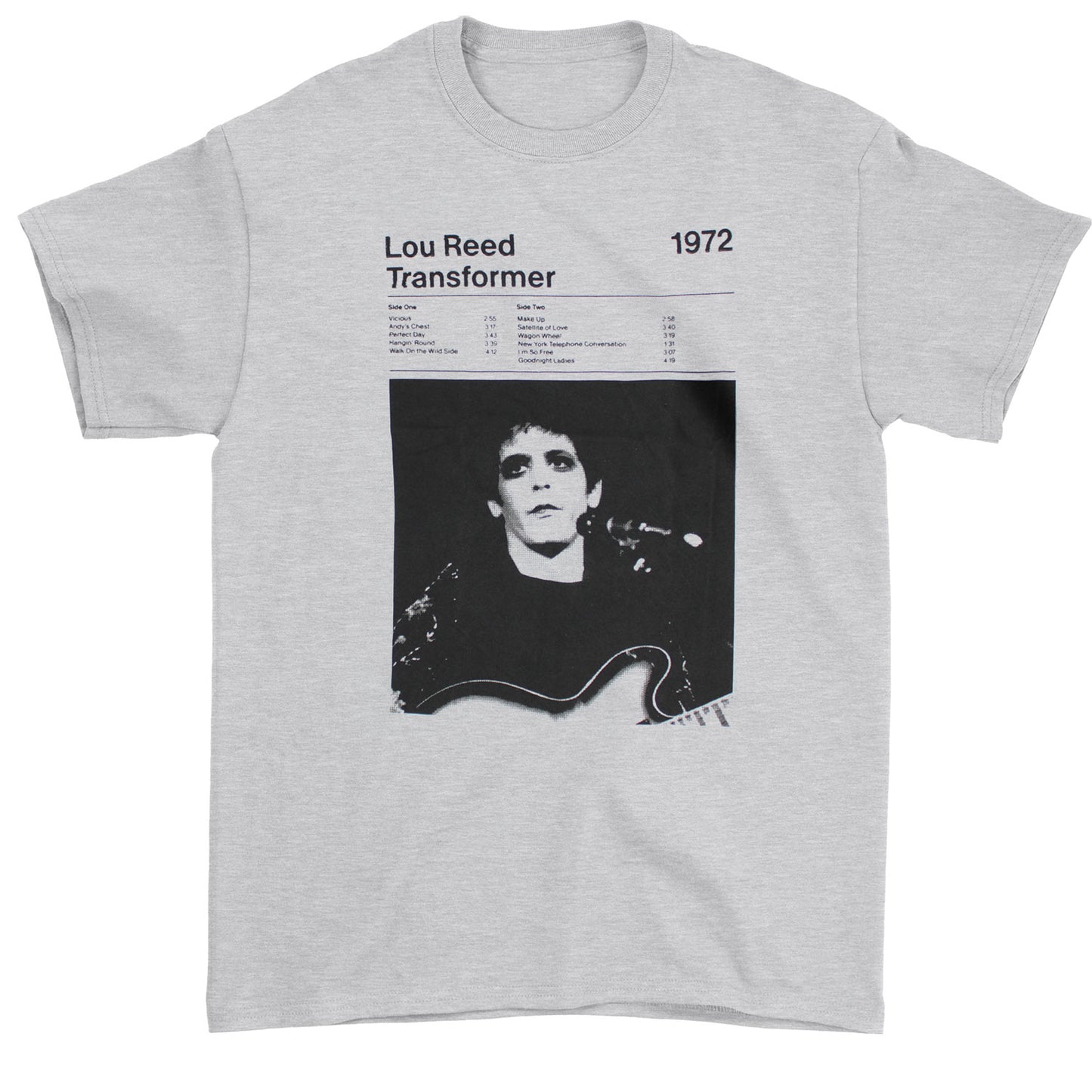 Lou Reed Transformer Track List Slim Fit T-shirt Front