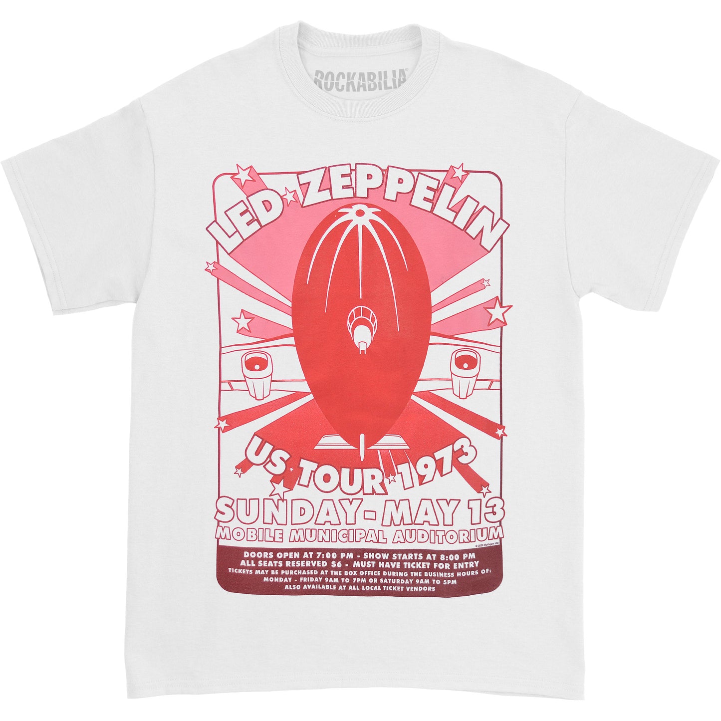 Led Zeppelin Mobile Municipal Slim Fit T-shirt Front