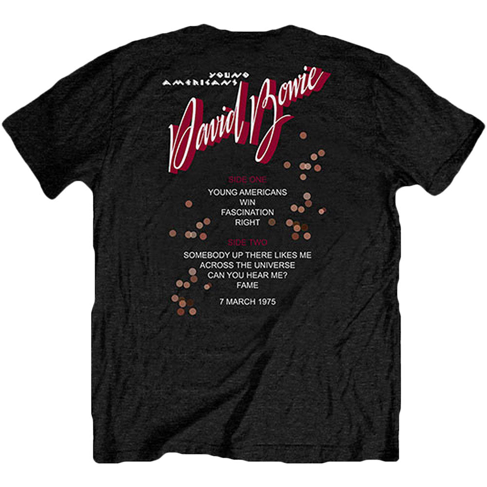 David Bowie Young Americans (Back Print) Slim Fit T-shirt Back