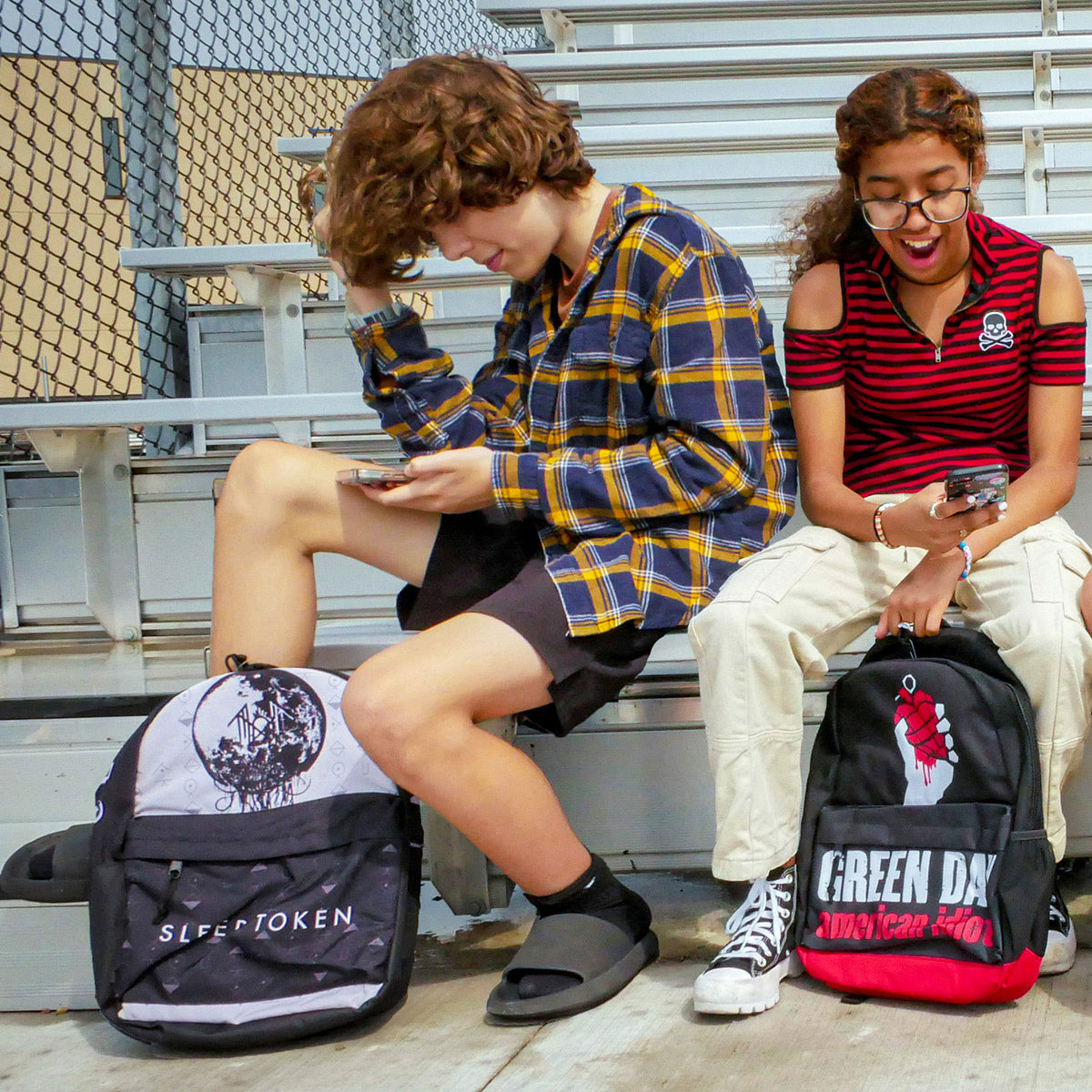Green Day American Idiot Backpack Back
