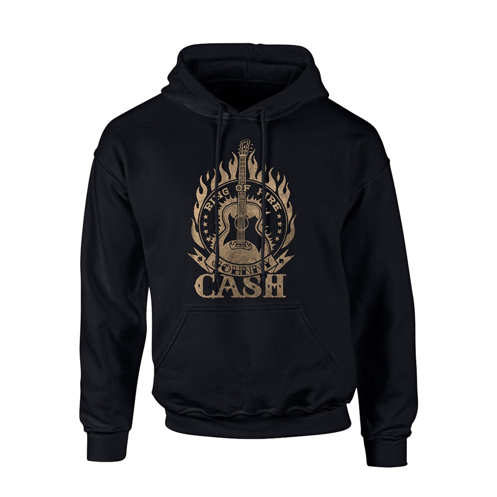 Johnny Cash Ring Of Fire Hooded Sweatshirt Front