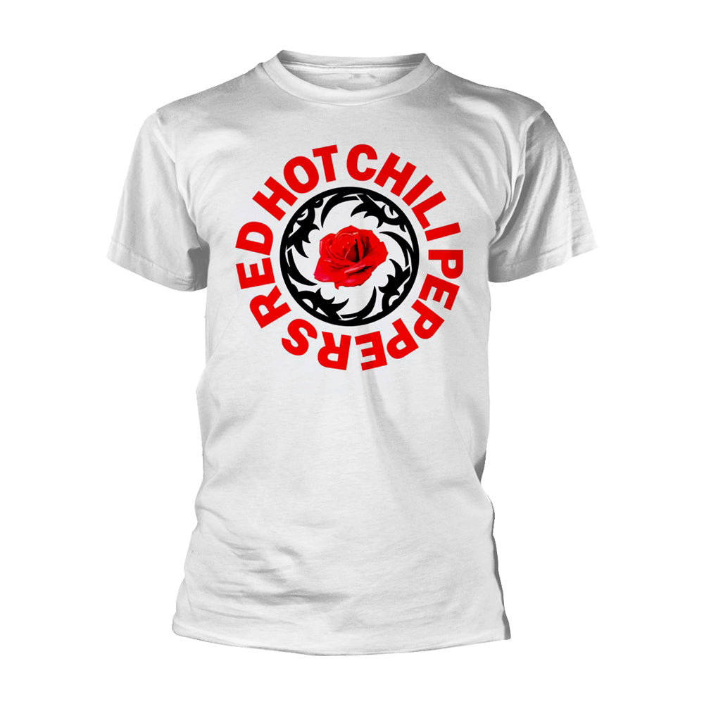 Red Hot Chili Peppers Rose Bssm Circle (white) T-shirt Front