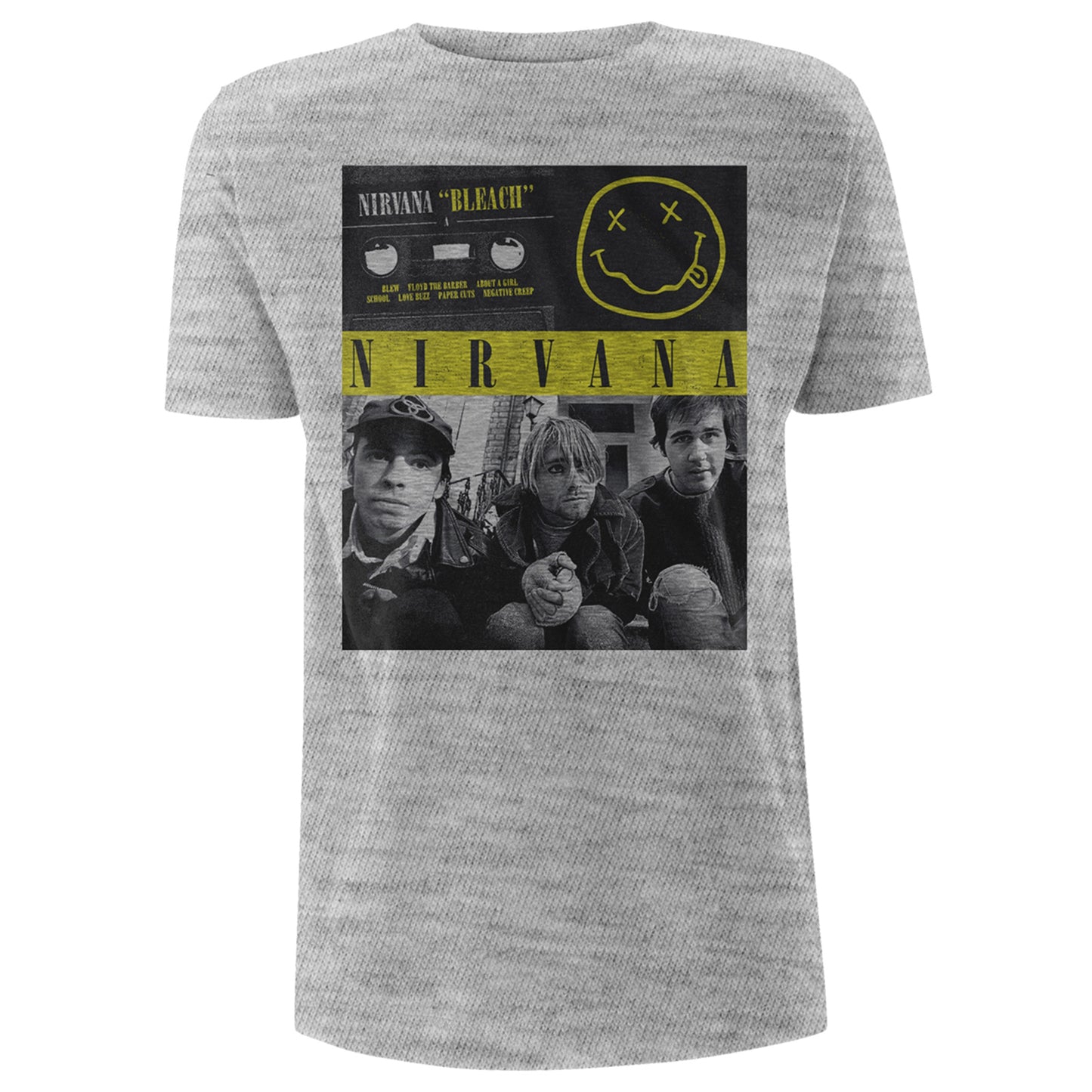 Nirvana Bleach Tape Photo T-shirt Front