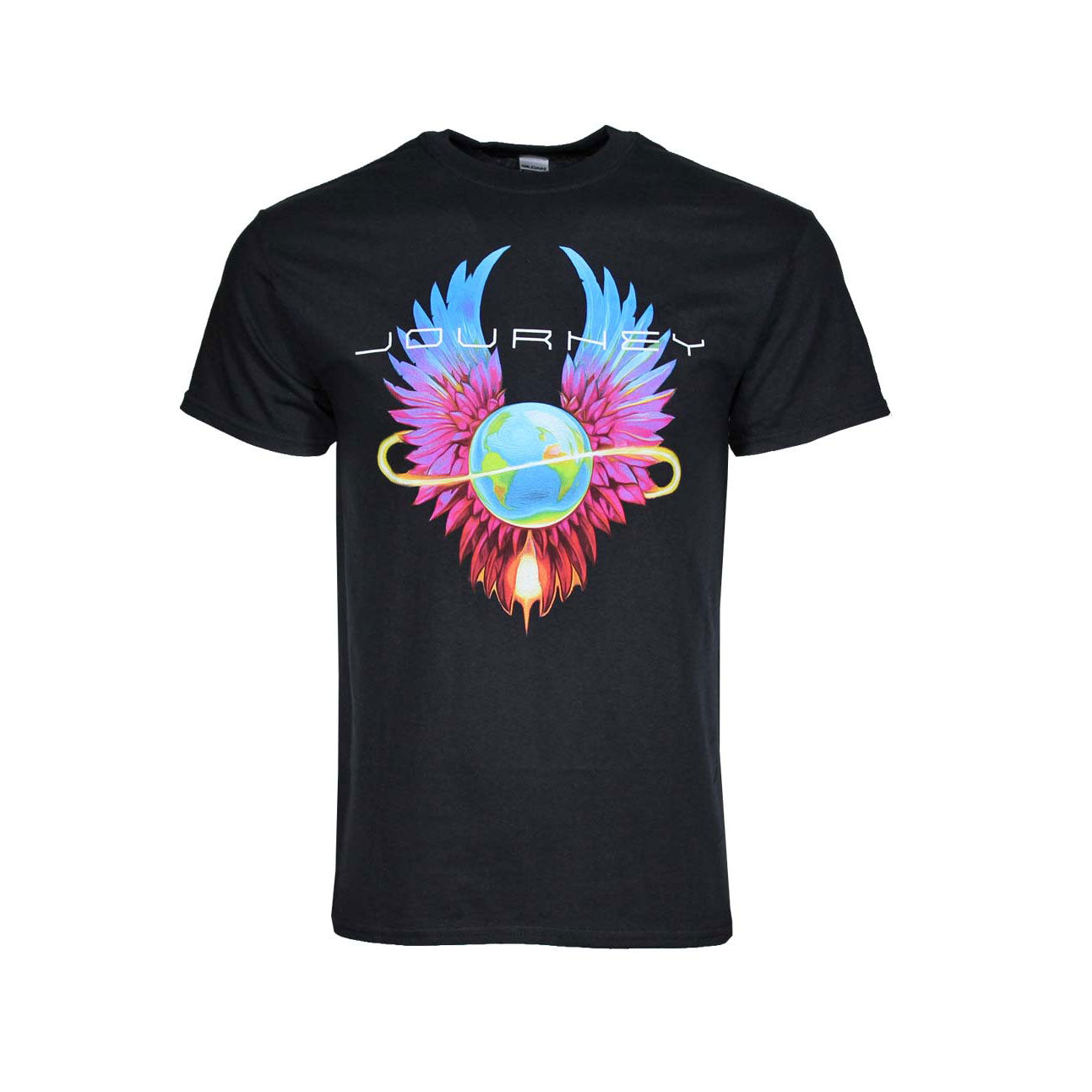 Journey Black World Infinity Wings T-shirt Front
