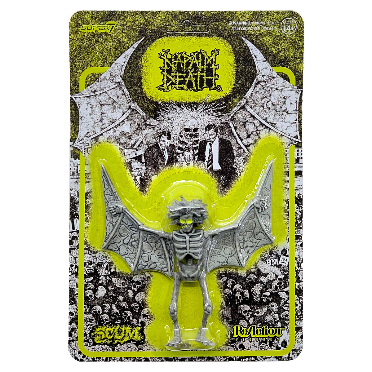 Napalm Death Super7 Scum Demon (Lime Green) 3.75" ReAction Figure Action Figure Front