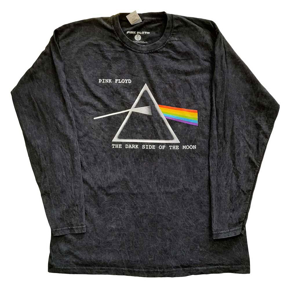 Pink Floyd Dark Side Of The Moon Courier (Dip-Dye) Long Sleeve Front