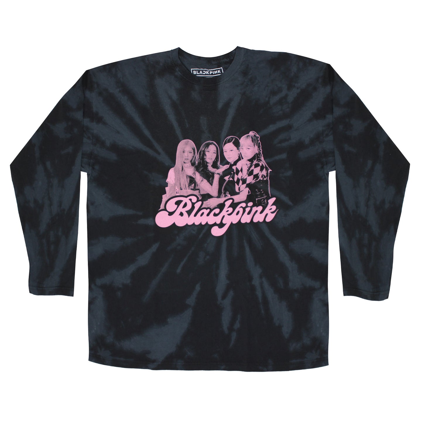 BlackPink Photo (Dip-Dye) Tie Dye Long Sleeve Front