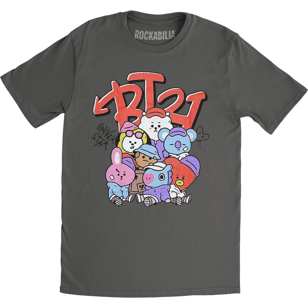 BT21 Street Mood Group Slim Fit T-shirt Front